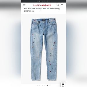 Lucky Brand Cute Embroidered Jeans
